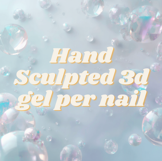 Hand Sculpted 3d gel per nail